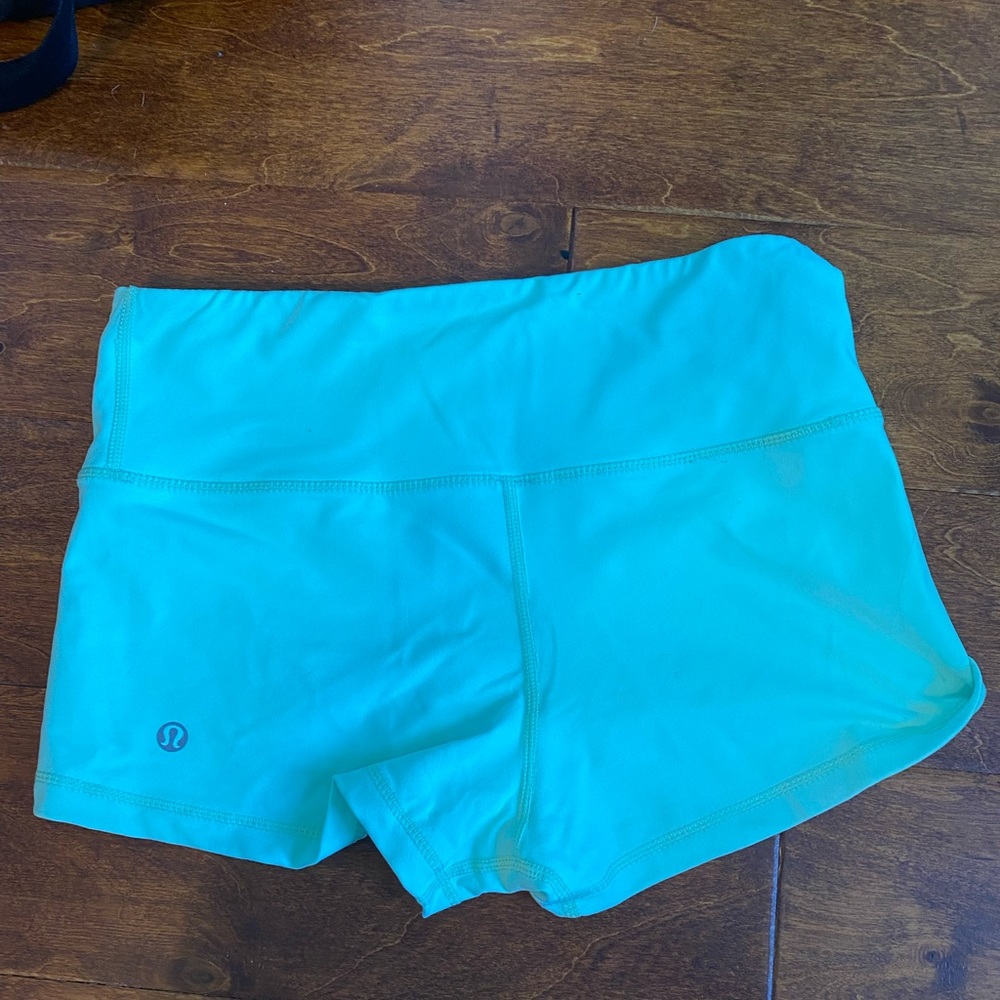 Mint Green Lululemon Shorts / Spandex